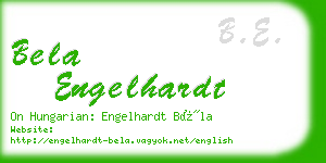 bela engelhardt business card